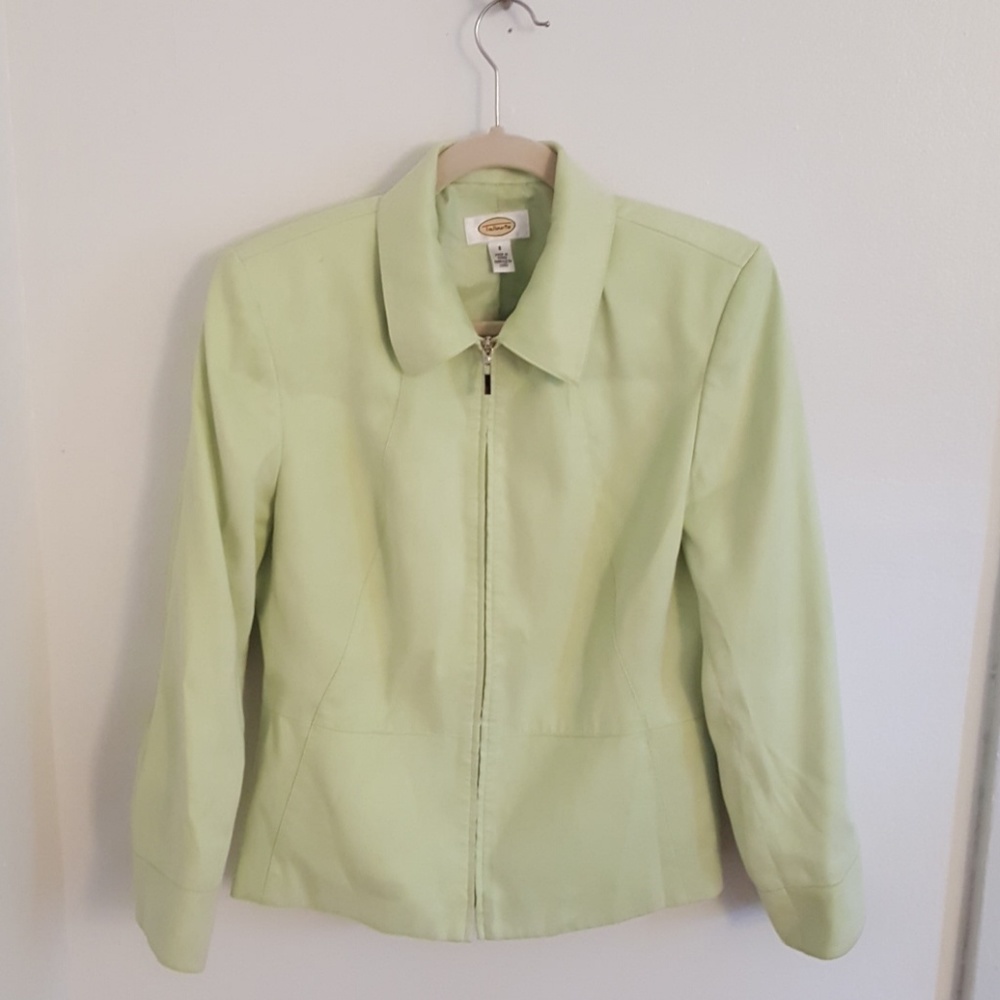Key lime suede jacket